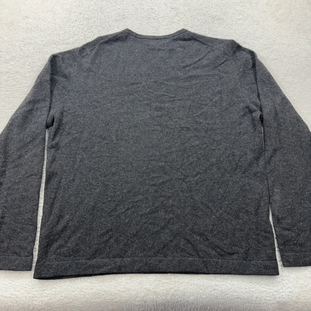 Banana Republic Men's 100% Cashmere V-Neck Sweater Dark Gray‎ Size XL